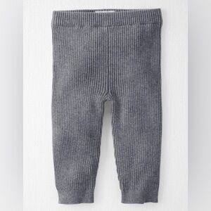 Baby Organic Cotton Ribbed Sweater Knit Pants in Gray